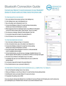 Global Marvel Bluetooth Connection Guide 4-Page Brochure